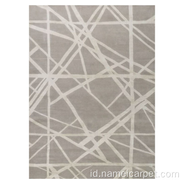 Karpet karpet modern berumbai dengan tangan